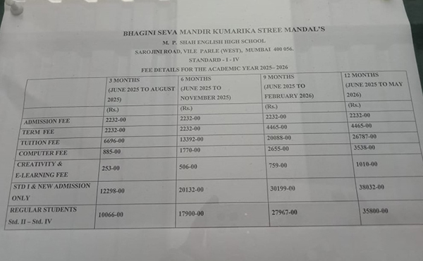aaradhaya fee 2025 aaradhaya fee 2025