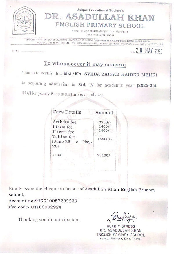 Syeda-Haider-Fees-2025