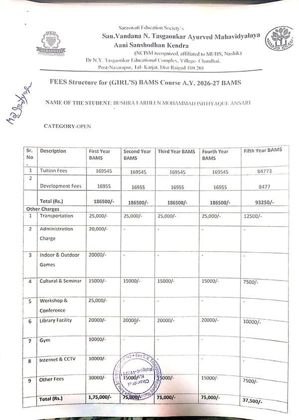 bushra-ansari-fees-2026