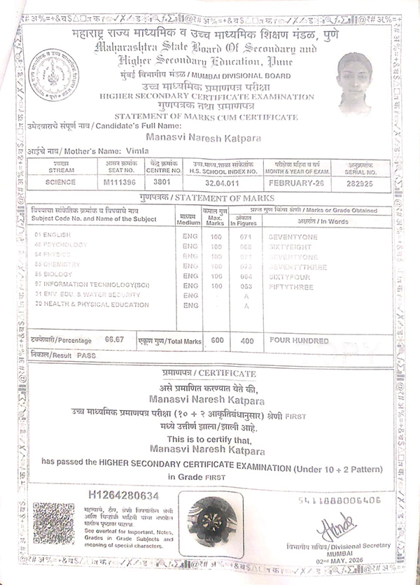 manasvi-katpara-result-2026